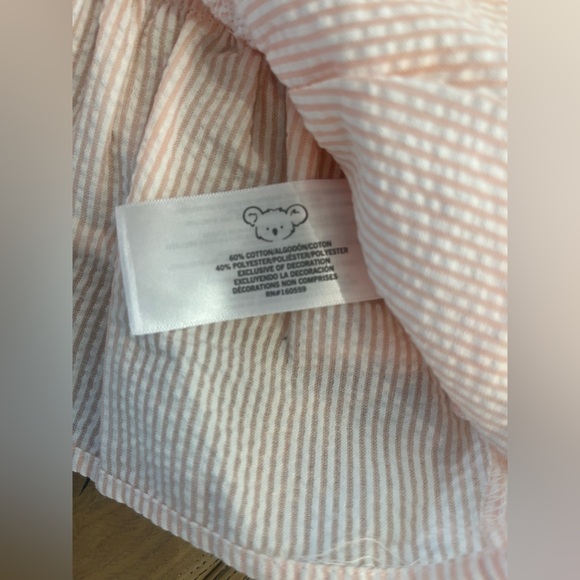 NWT Koala Kids Toddler Girl 3T Short Set Pink Seersucker Lace Summer Jean - Picture 2 of 9